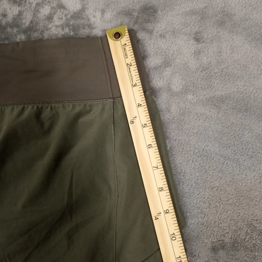 Lululemon Women's Olive Green Running Shorts Size 10 - Picture 10 of 12